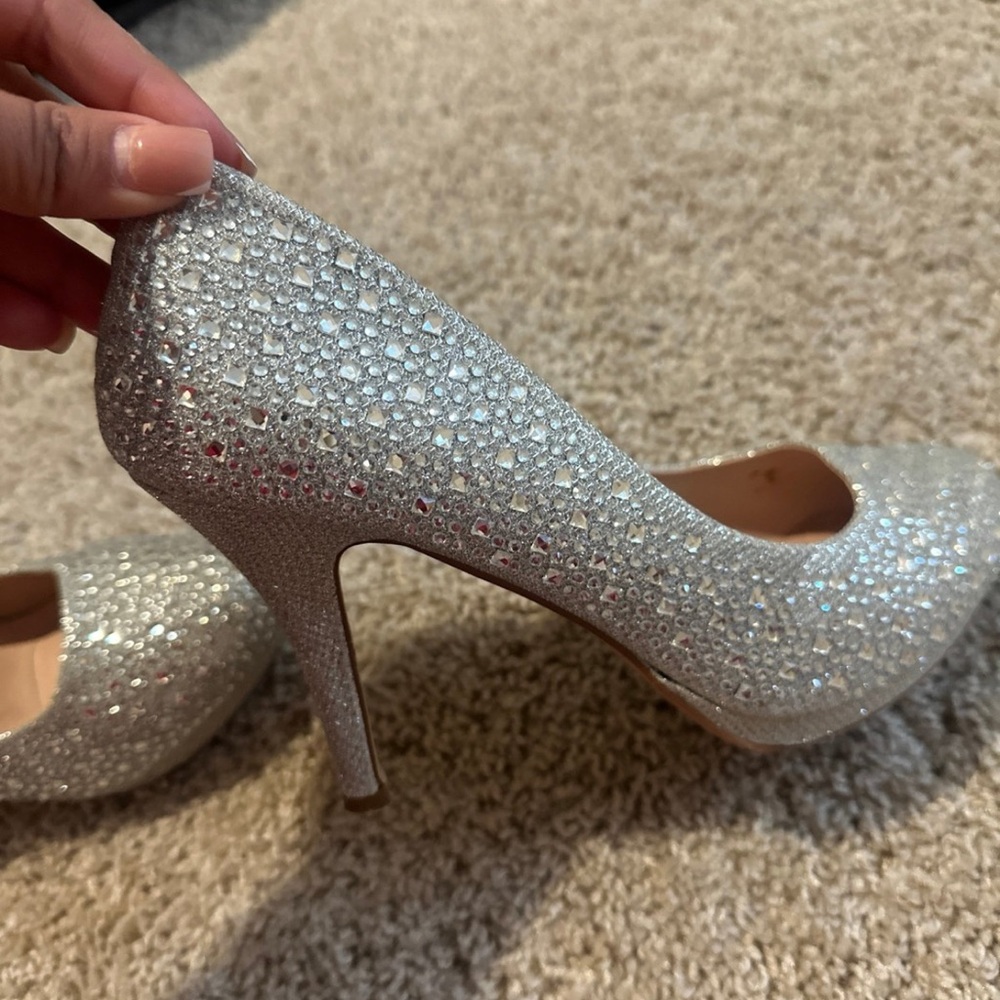 Elegant Silver Stiletto Heels